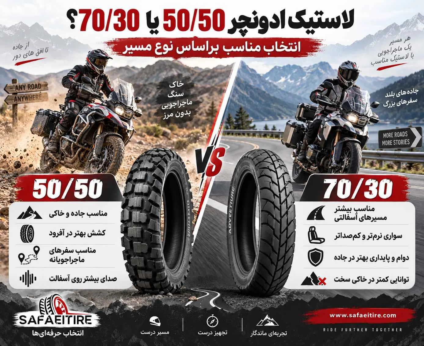 برند لاستیک موتور ادونچر
