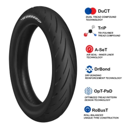 تایر سایز 80/90/14 برند TVS